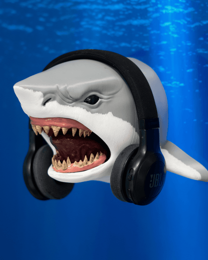 Great White Shark Headphone Hanger